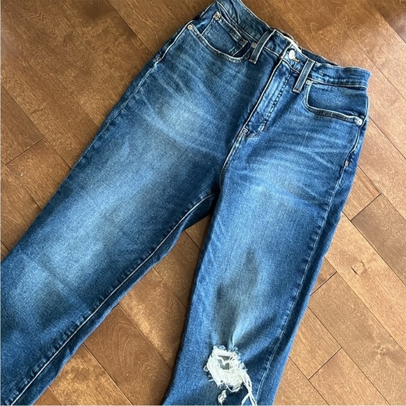 Madewell The Momjean: Comfort Stretch Edition Edition Distressed High Waist - Picture 13 of 16